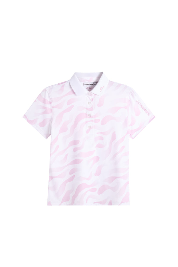 Tour Tech Print Polo / Bunker Fade White Orchid M