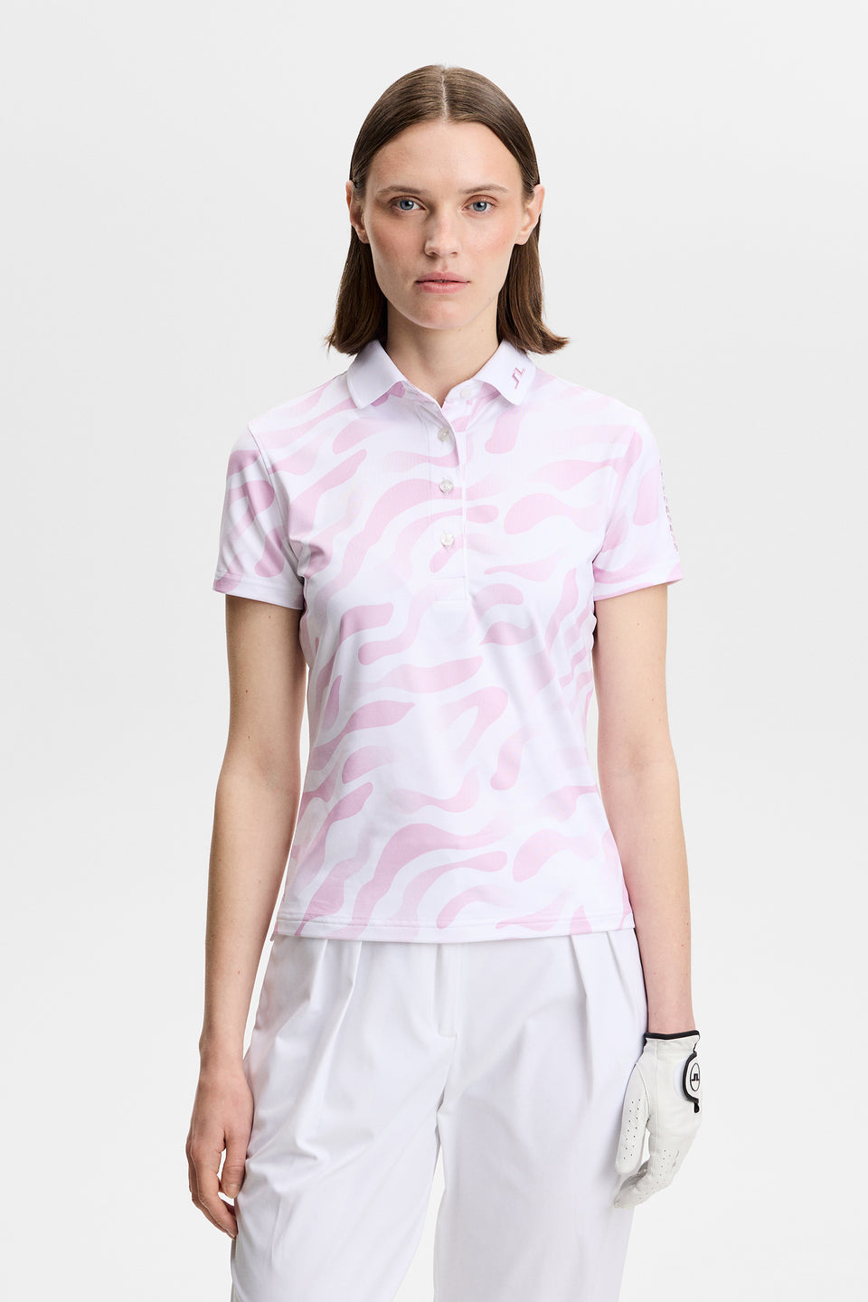 Tour Tech Print Polo / Bunker Fade White Orchid M