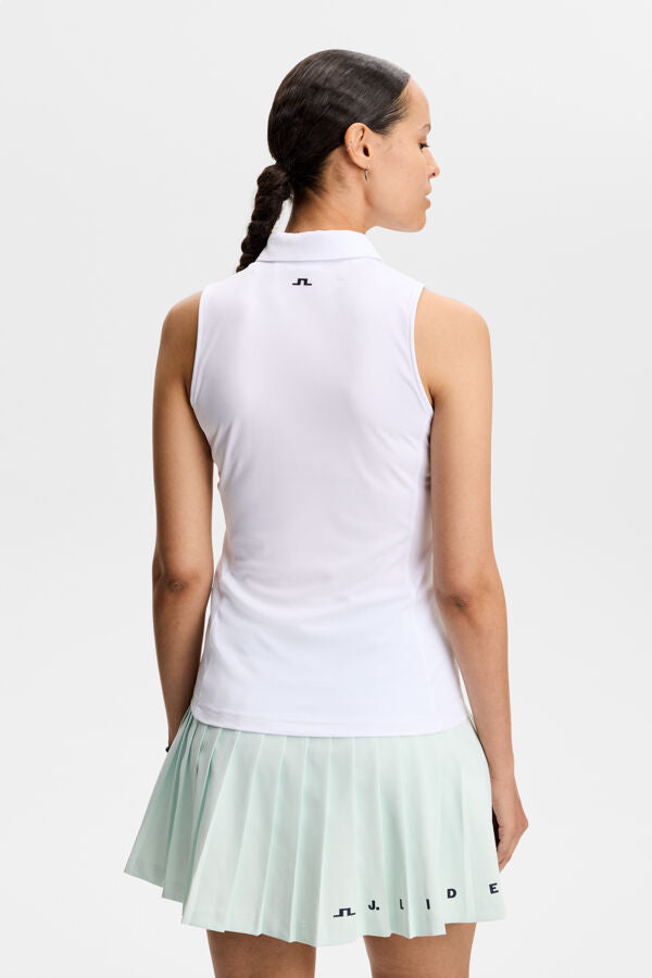 Dena Sleeveless Polo / White