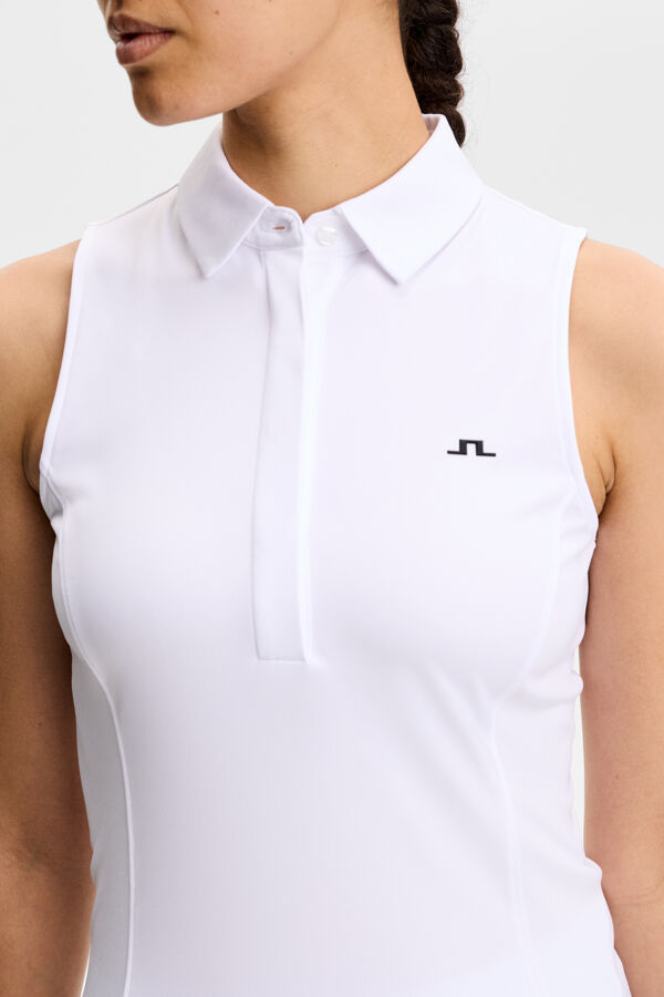 Dena Sleeveless Polo / White