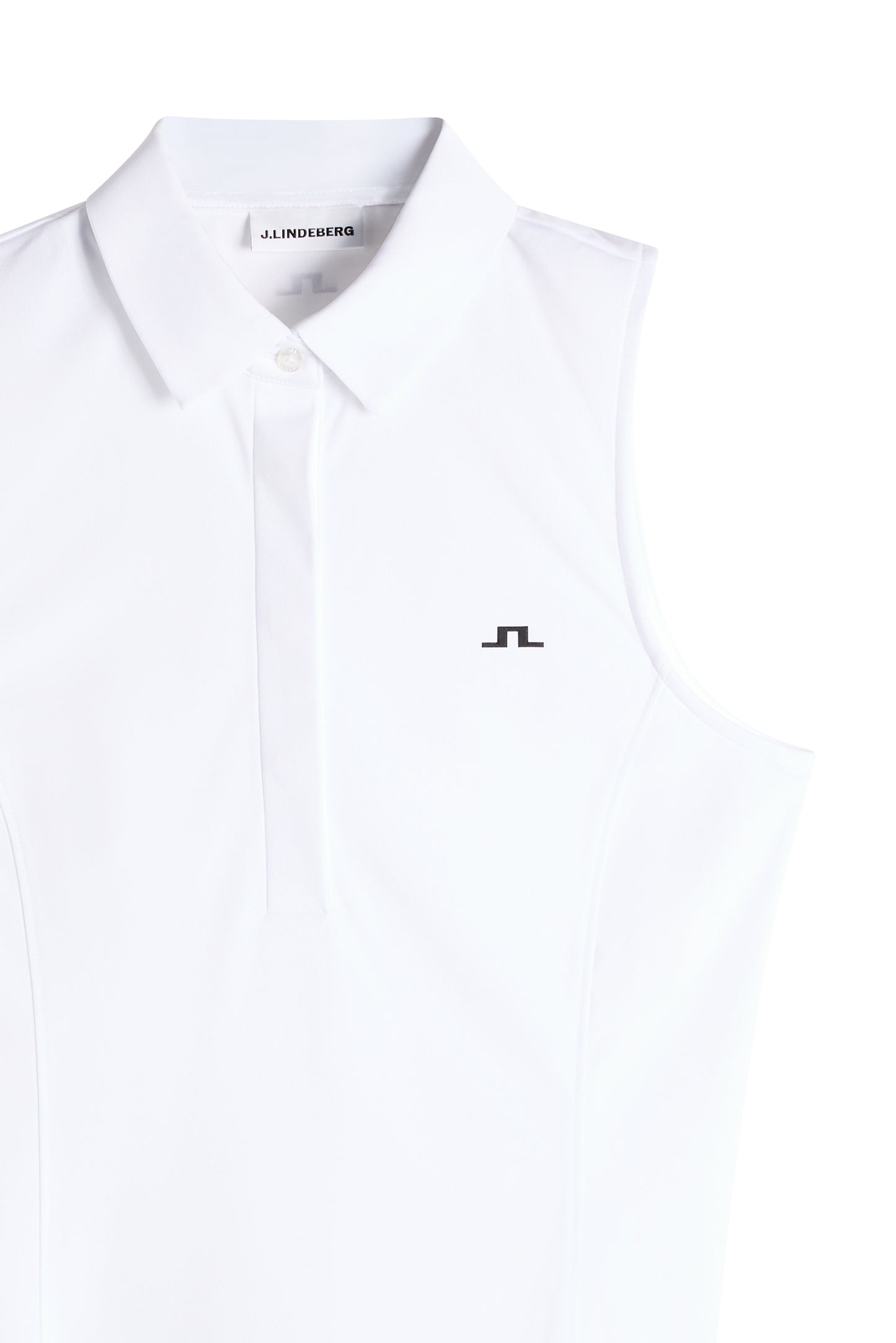 Dena Sleeveless Polo in White by J.Lindeberg
