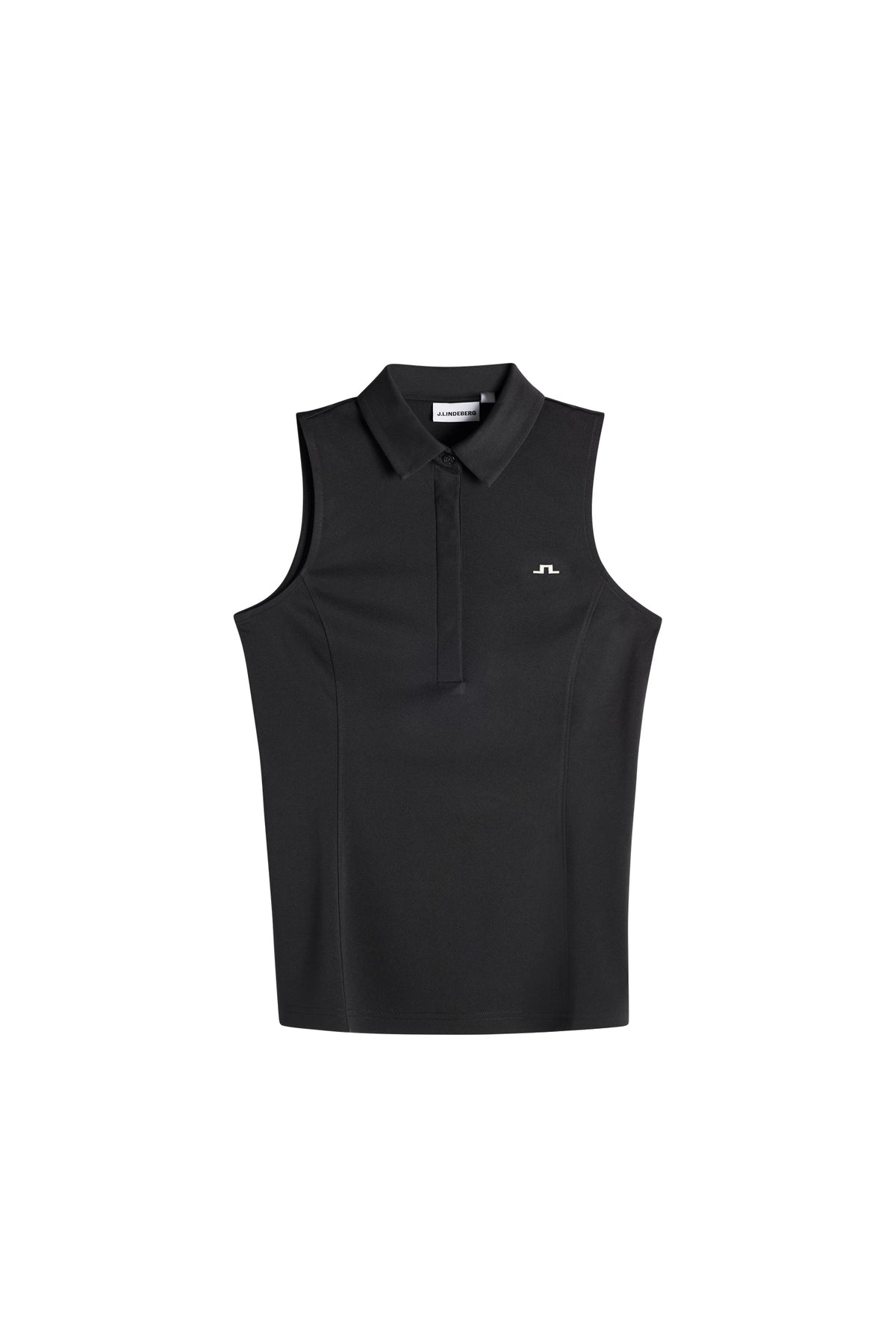 Dena Sleeveless Polo in Black by J.Lindeberg