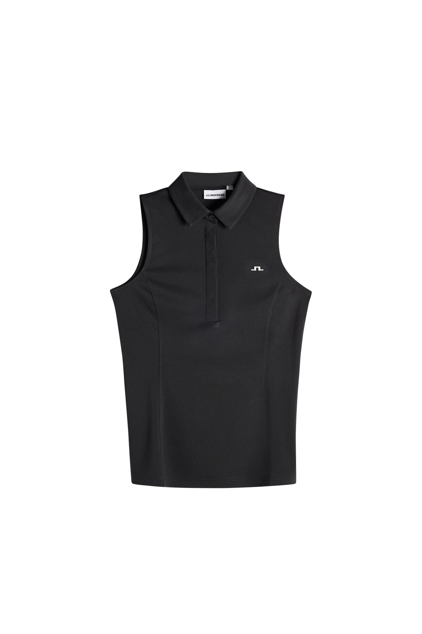 Dena Sleeveless Polo in Black by J.Lindeberg