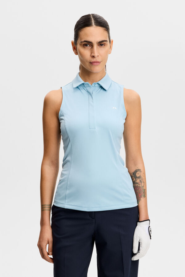 Dena Sleeveless Polo / Forget-Me-Not