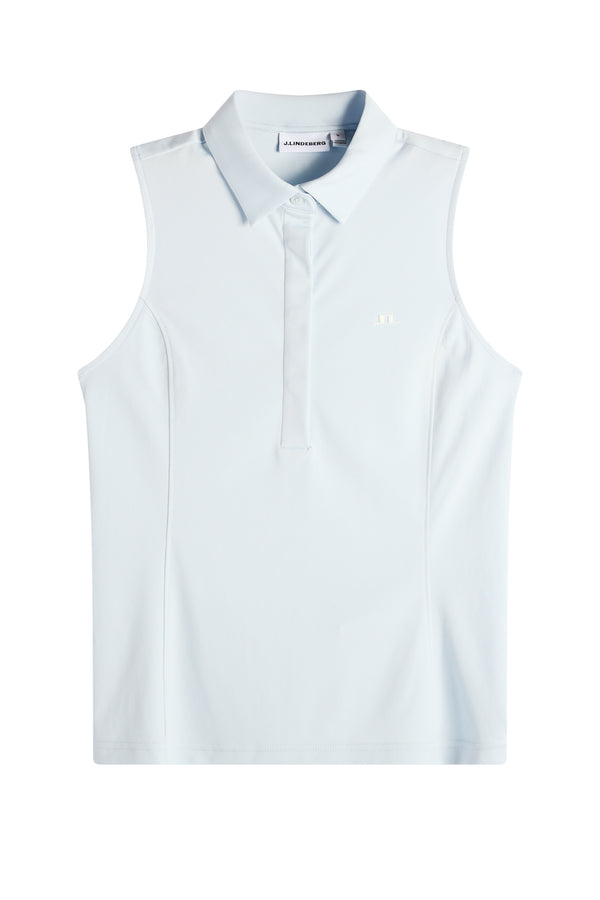 Dena Sleeveless Polo / Skywriting