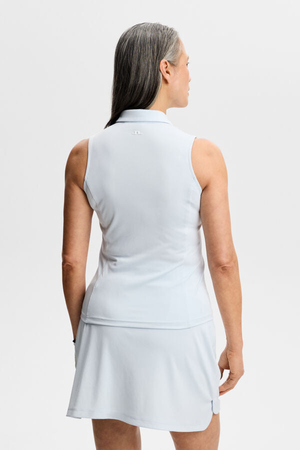 Dena Sleeveless Polo / Skywriting