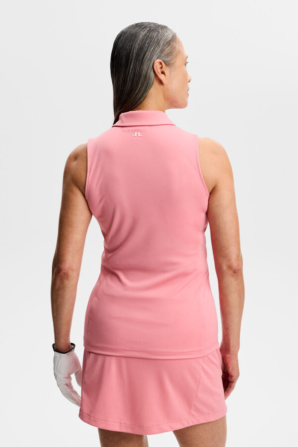 Dena Sleeveless Polo / Flamingo Plume
