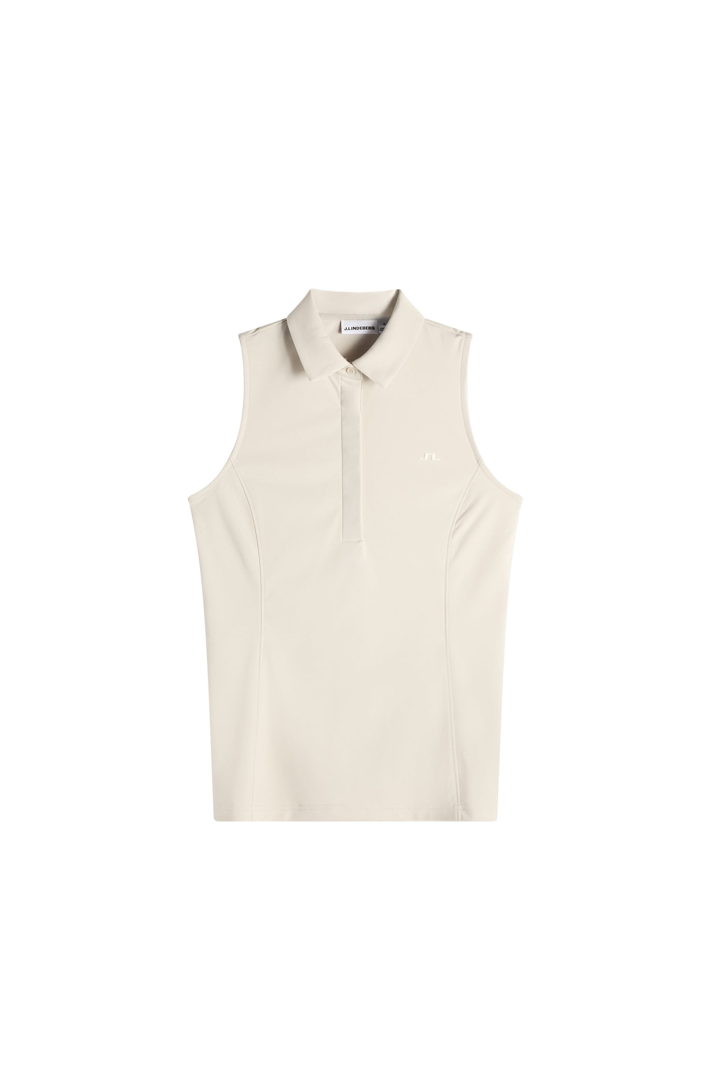 Dena Sleeveless Polo in Moonbeam by J.Lindeberg