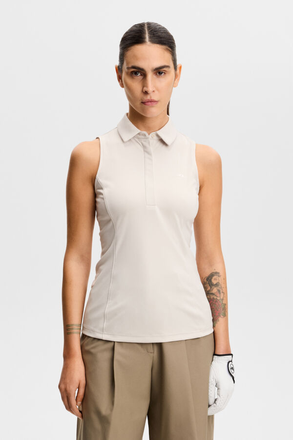 Dena Sleeveless Polo / Moonbeam
