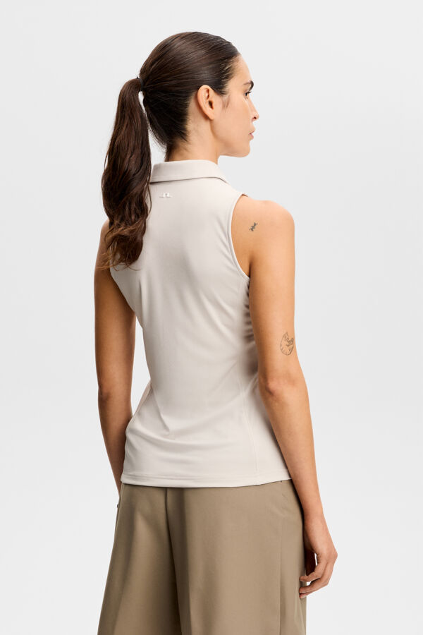 Dena Sleeveless Polo / Moonbeam