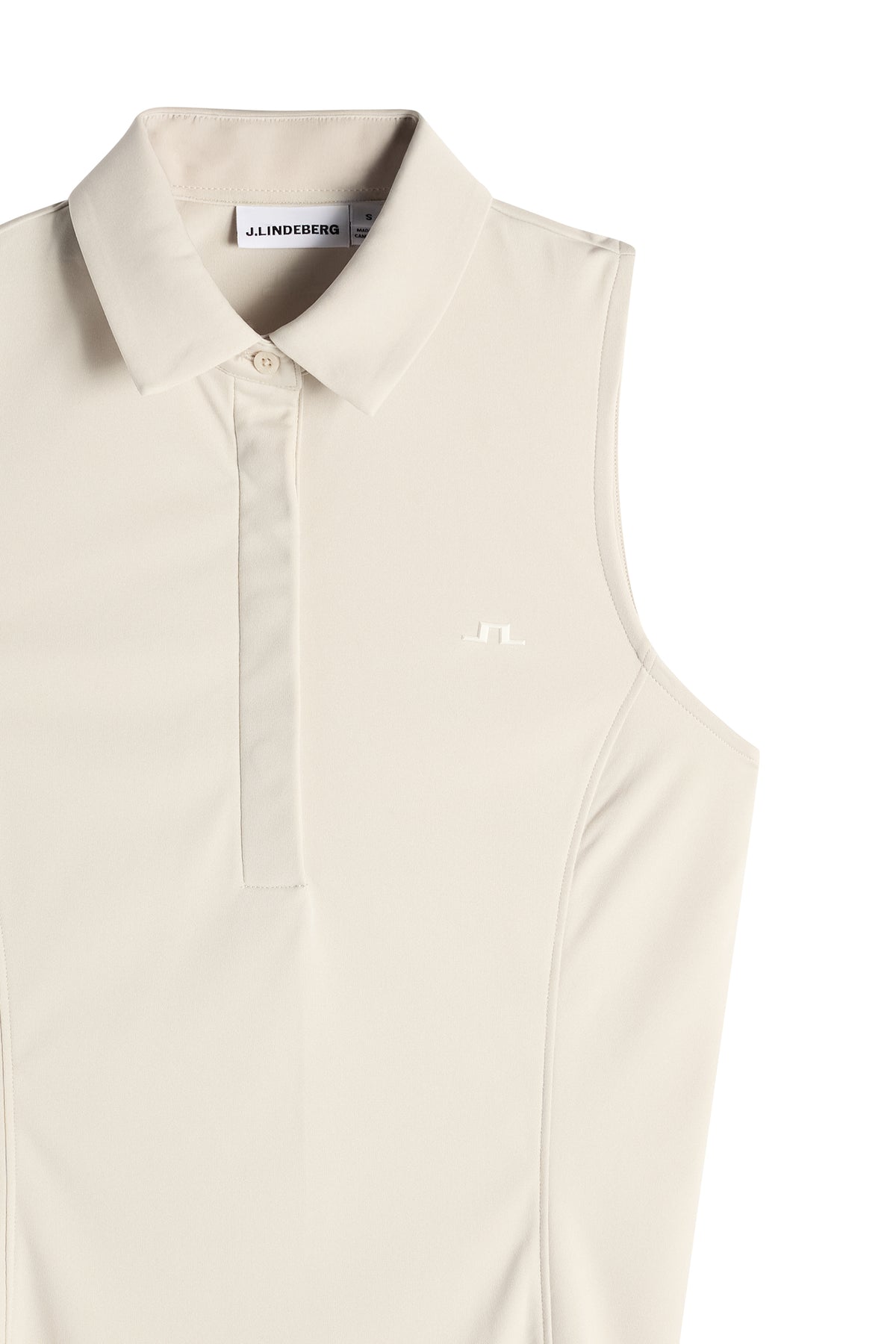 Dena Sleeveless Polo in Moonbeam by J.Lindeberg