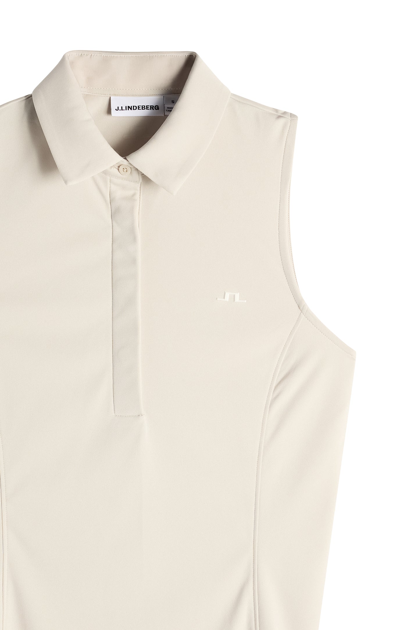 Dena Sleeveless Polo in Moonbeam by J.Lindeberg