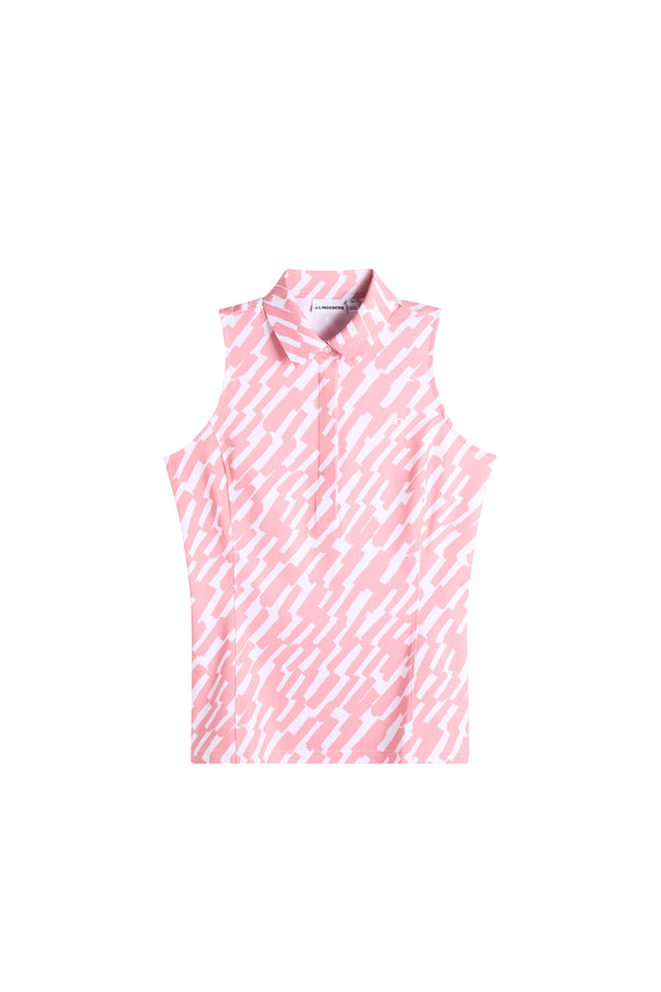 Dena Print Sleeveless Polo / Oak Flamingo M