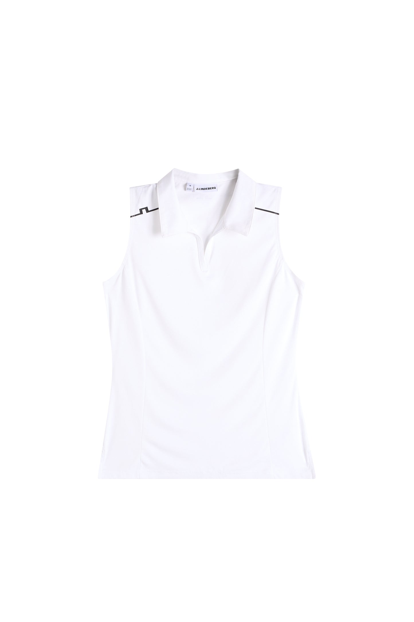 Leah Sleeveless Polo in White by J.Lindeberg