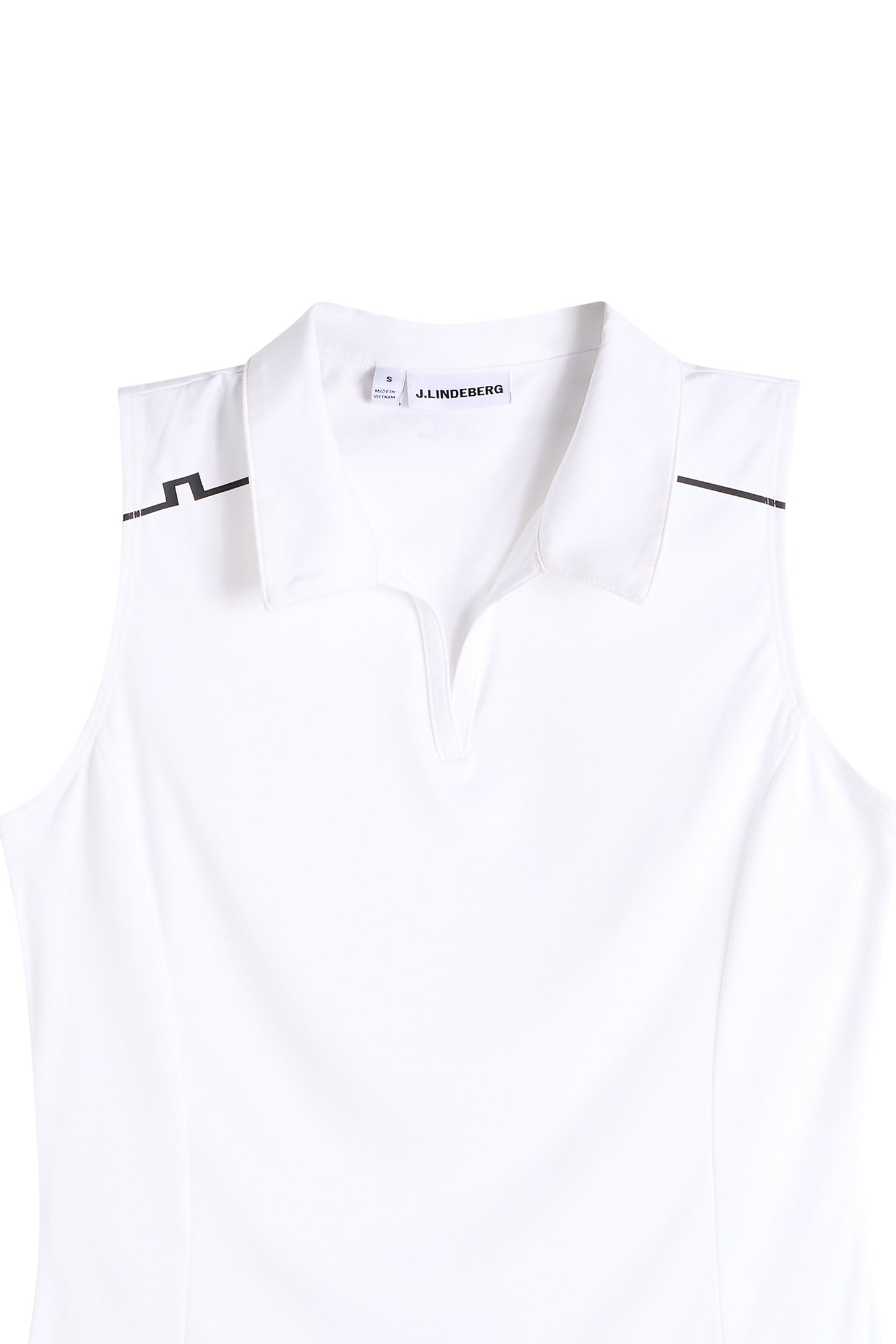 Leah Sleeveless Polo in White by J.Lindeberg