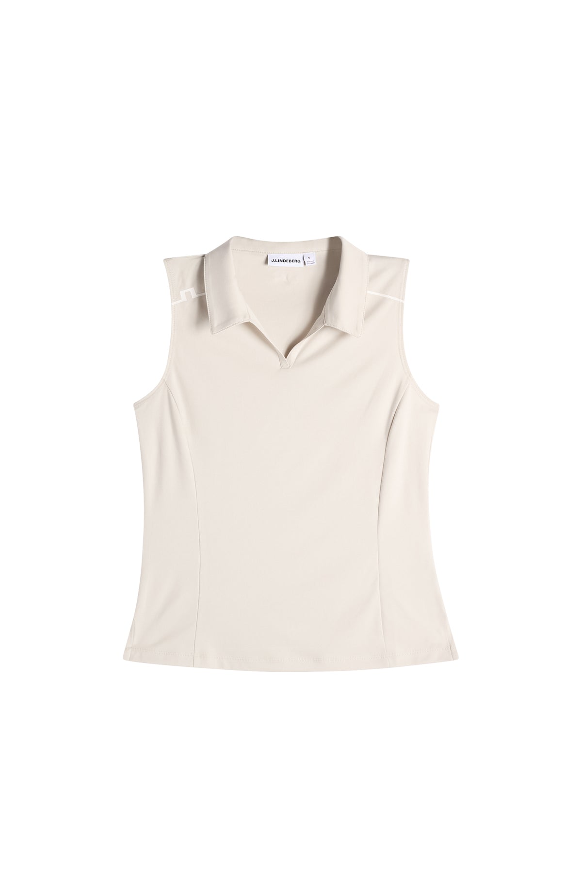 Leah Sleeveless Polo in Moonbeam by J.Lindeberg