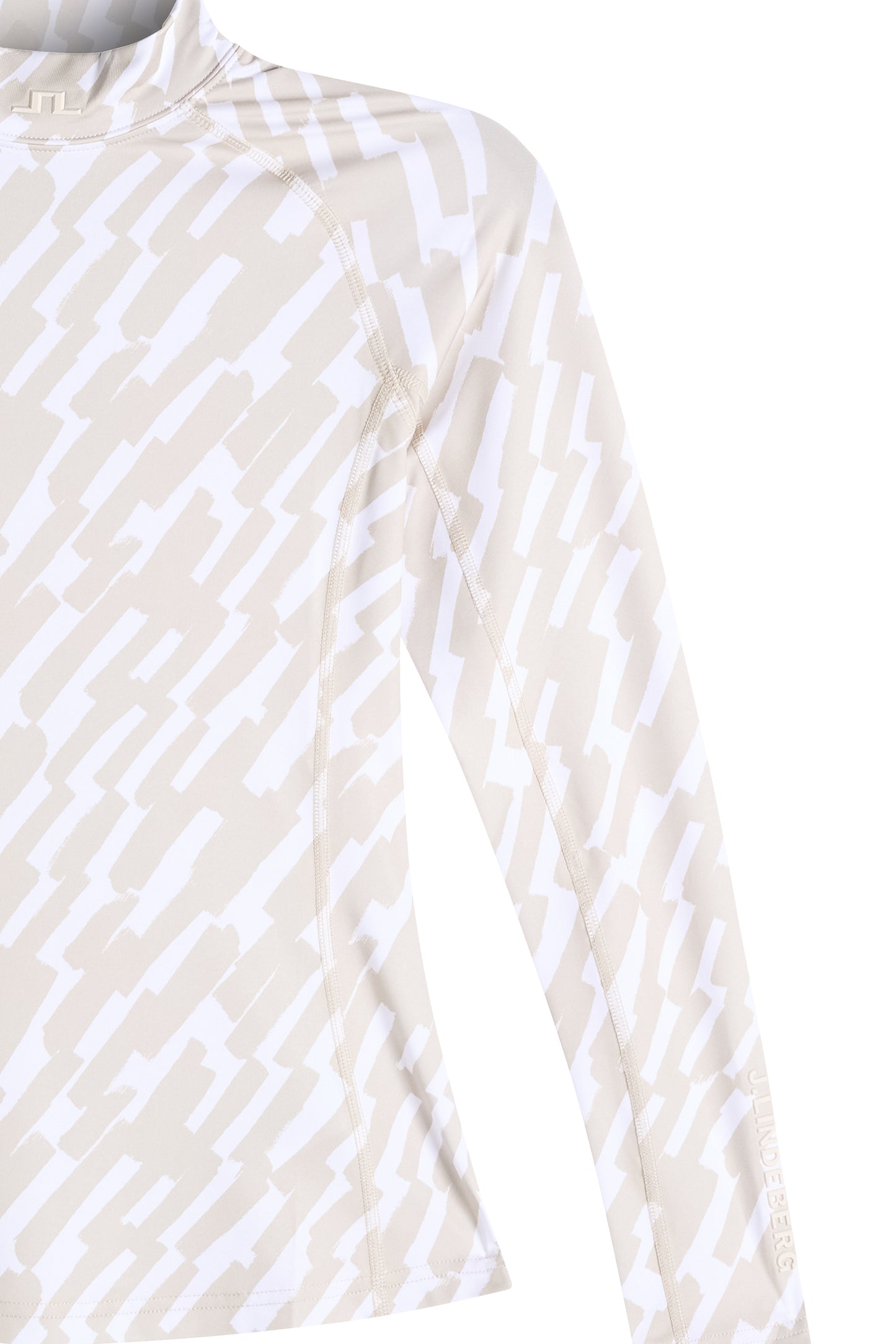 Ella Print Compression Top in Oak Island Fossil M by J.Lindeberg