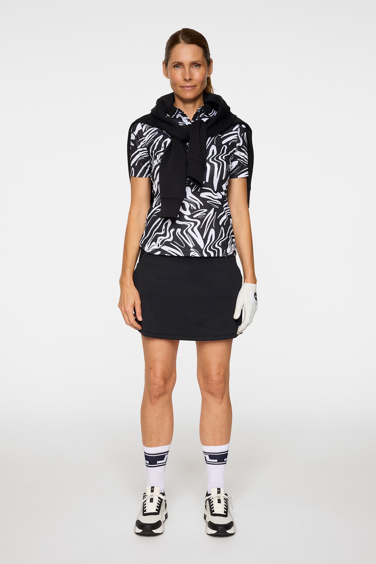 Georgia Print Polo in Scribble JL white by J.Lindeberg