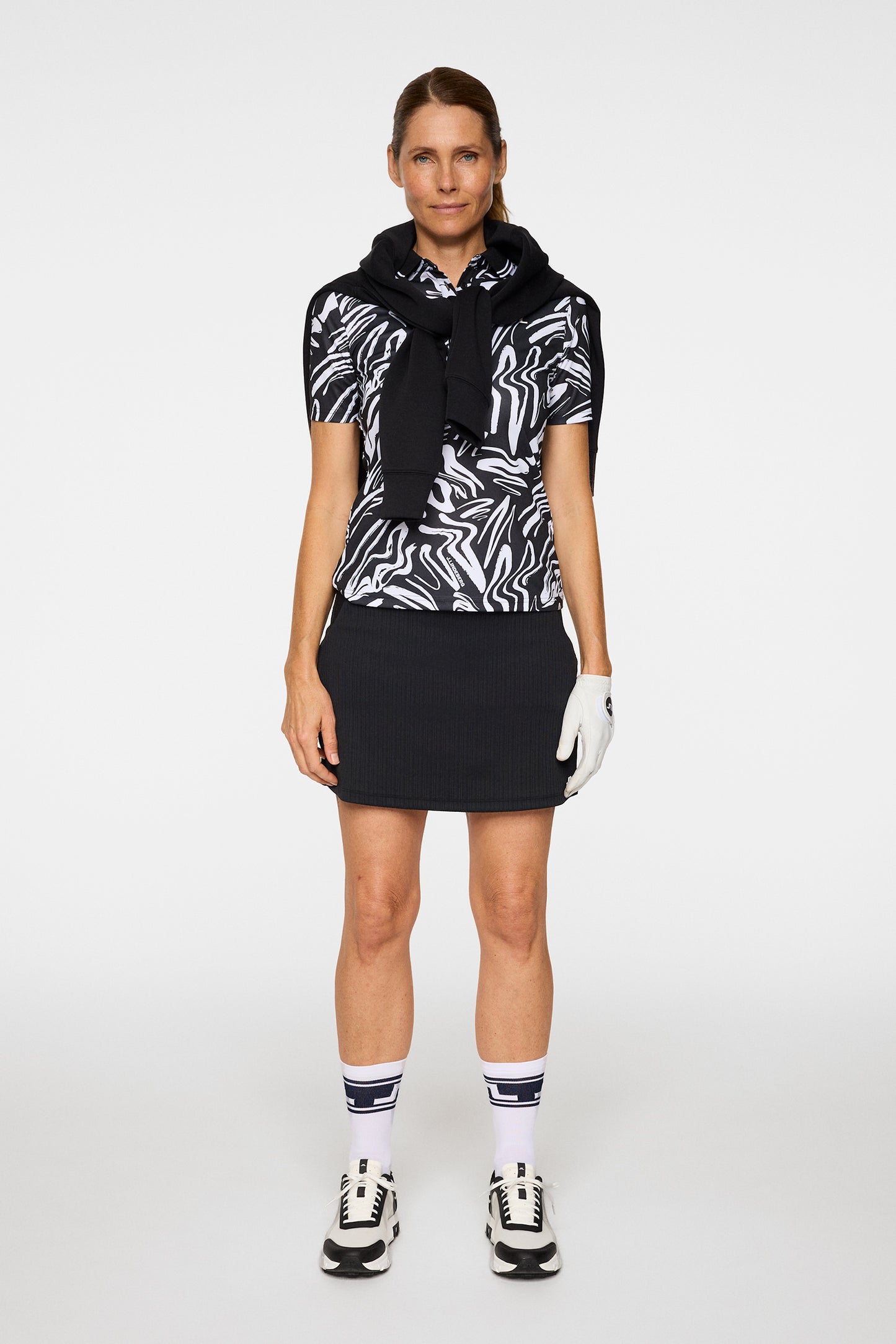 Georgia Print Polo in Scribble JL white by J.Lindeberg