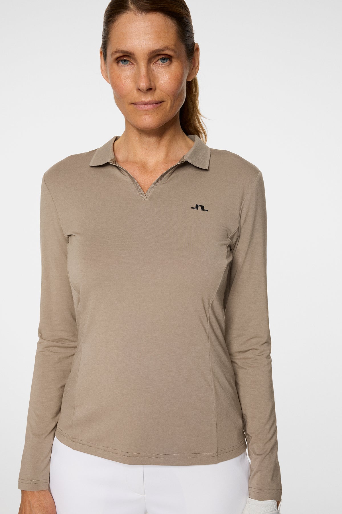 Falah Long Sleeve Polo in Brindle by J.Lindeberg