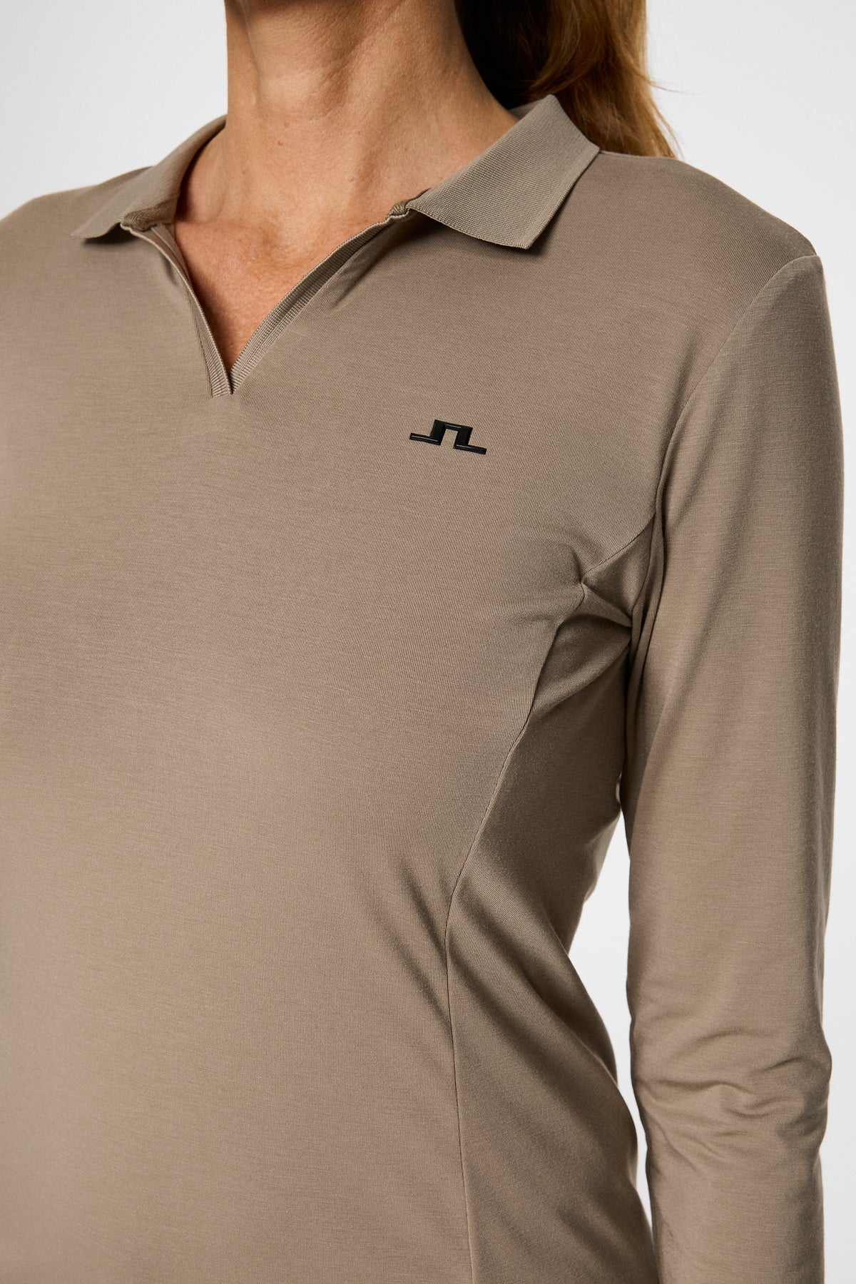 Falah Long Sleeve Polo in Brindle by J.Lindeberg