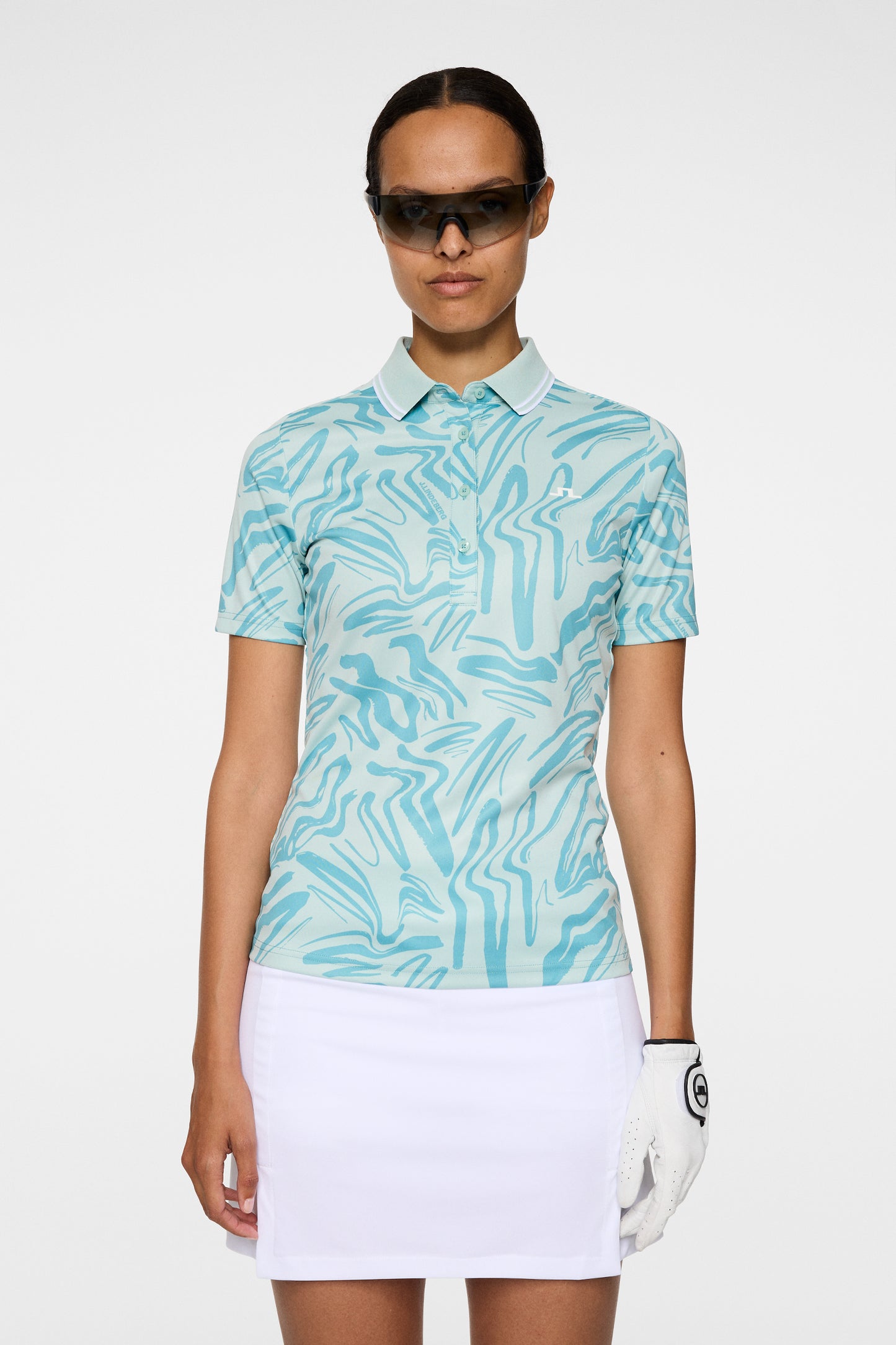 Georgia Print Polo in Scribble Stillwater by J.Lindeberg