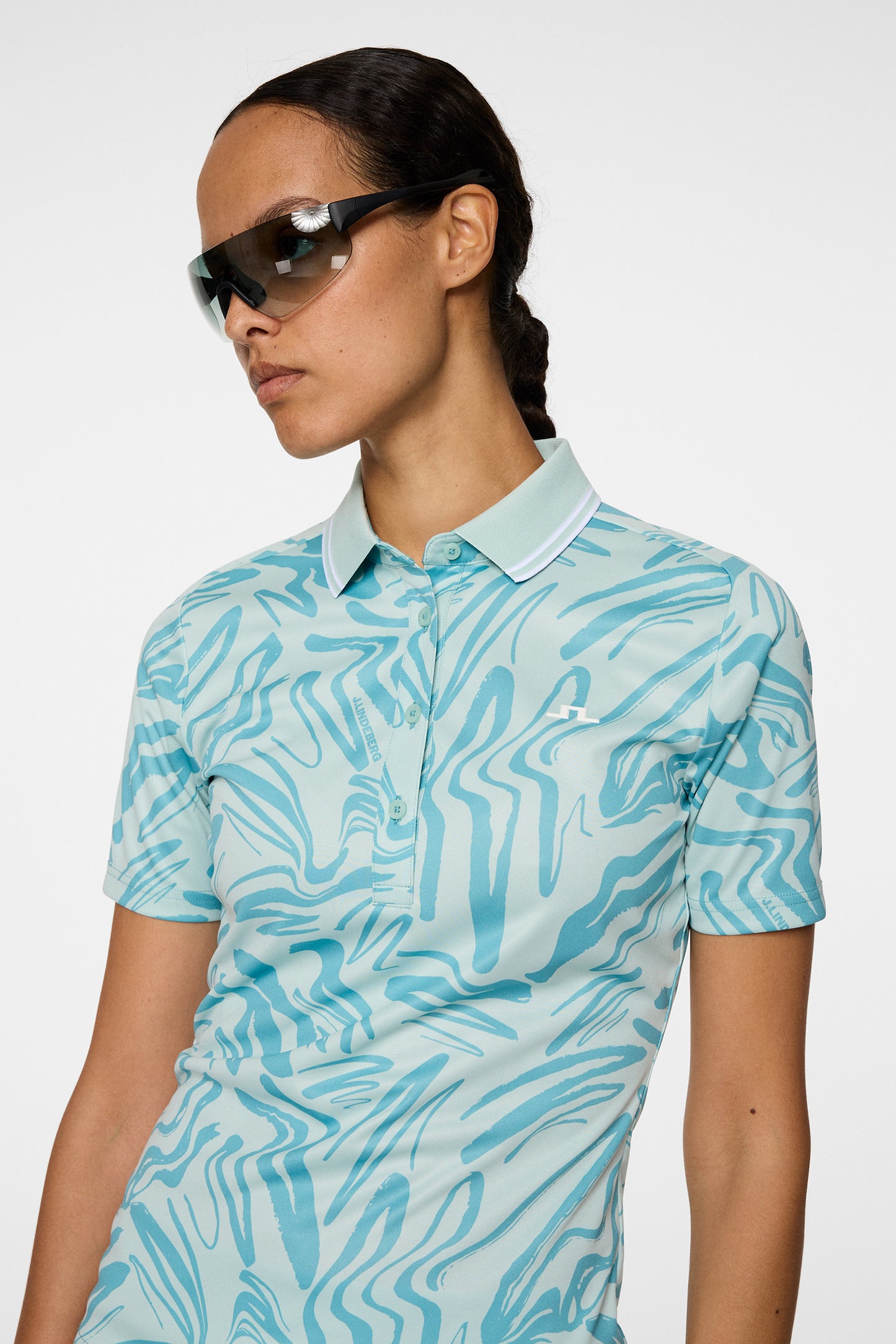 Georgia Print Polo in Scribble Stillwater by J.Lindeberg