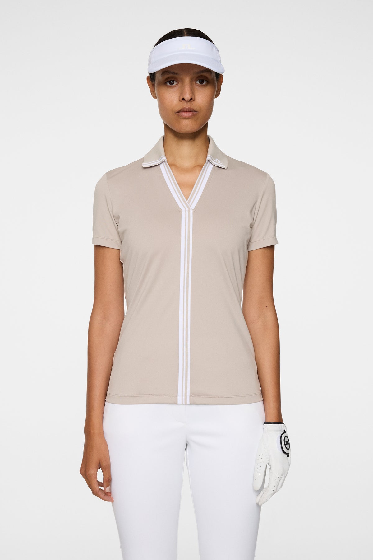 Evia Polo in Oyster Brown by J.Lindeberg