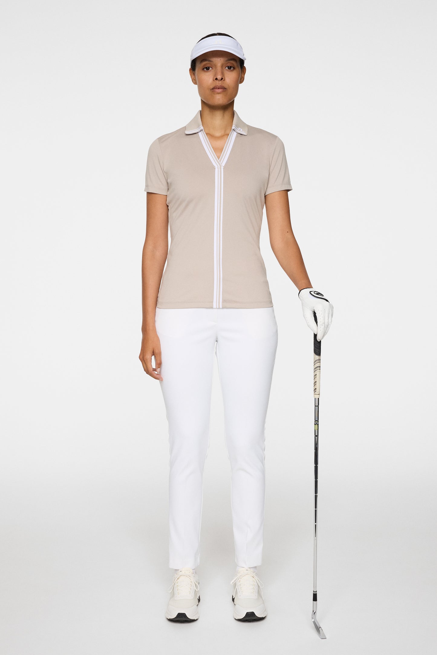 Evia Polo in Oyster Brown by J.Lindeberg