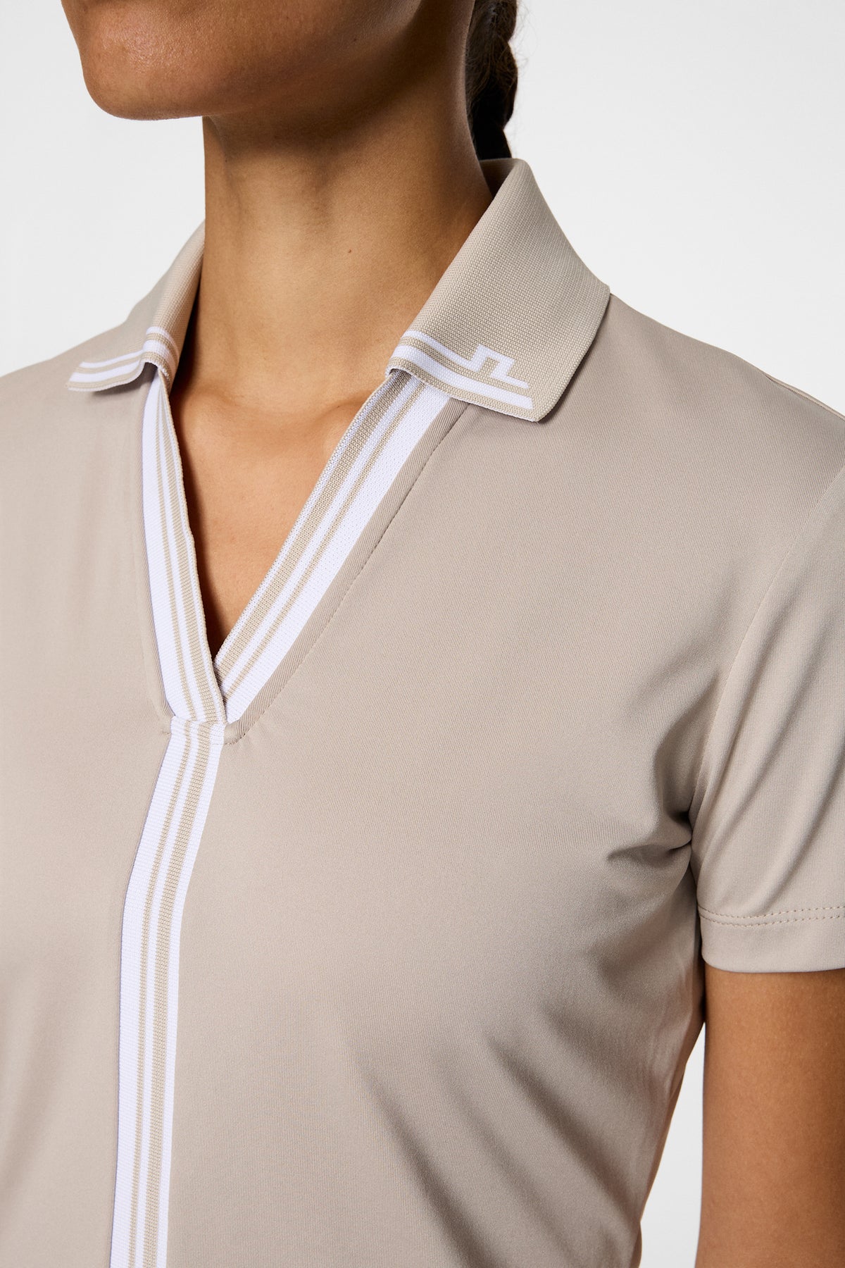 Evia Polo in Oyster Brown by J.Lindeberg