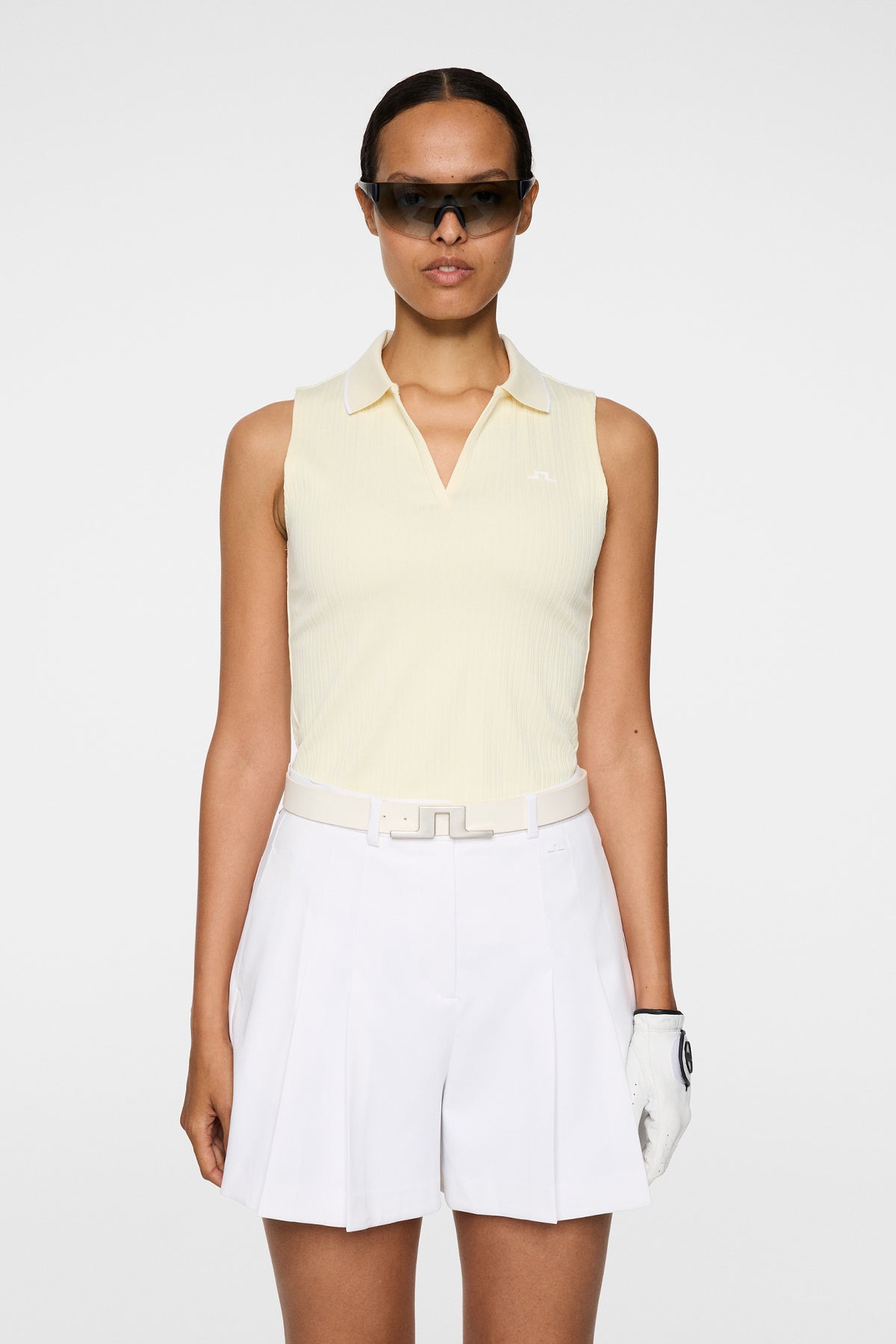 Delilah Sleeveless Top in Lemon Icing by J.Lindeberg
