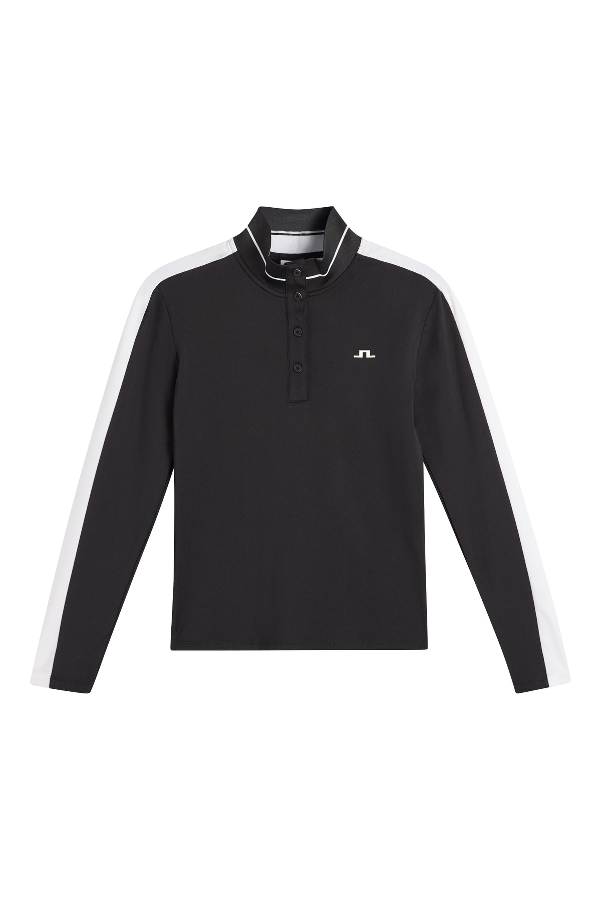 Hertta Long Sleeve Polo in Black by J.Lindeberg