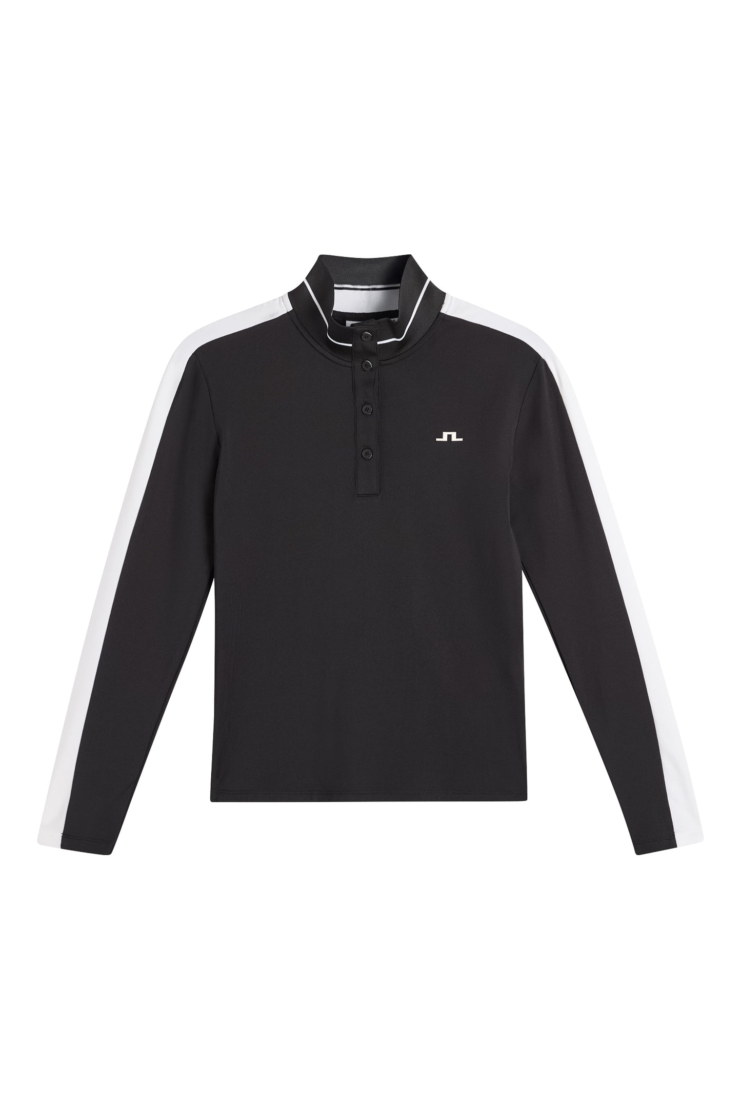 Hertta Long Sleeve Polo in Black by J.Lindeberg