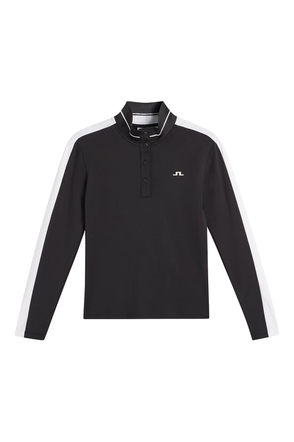 Hertta Long Sleeve Polo / Black