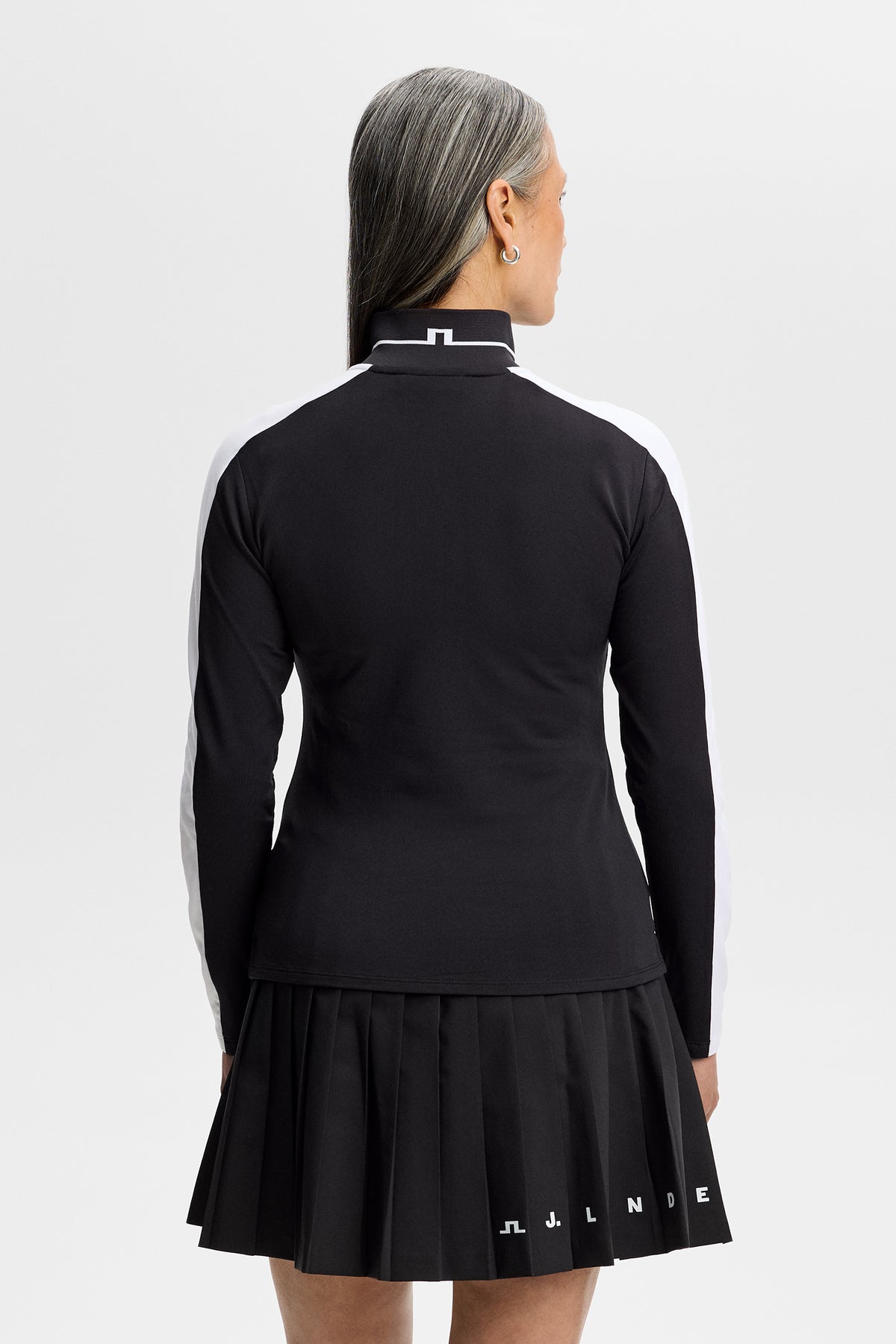 Hertta Long Sleeve Polo in Black by J.Lindeberg