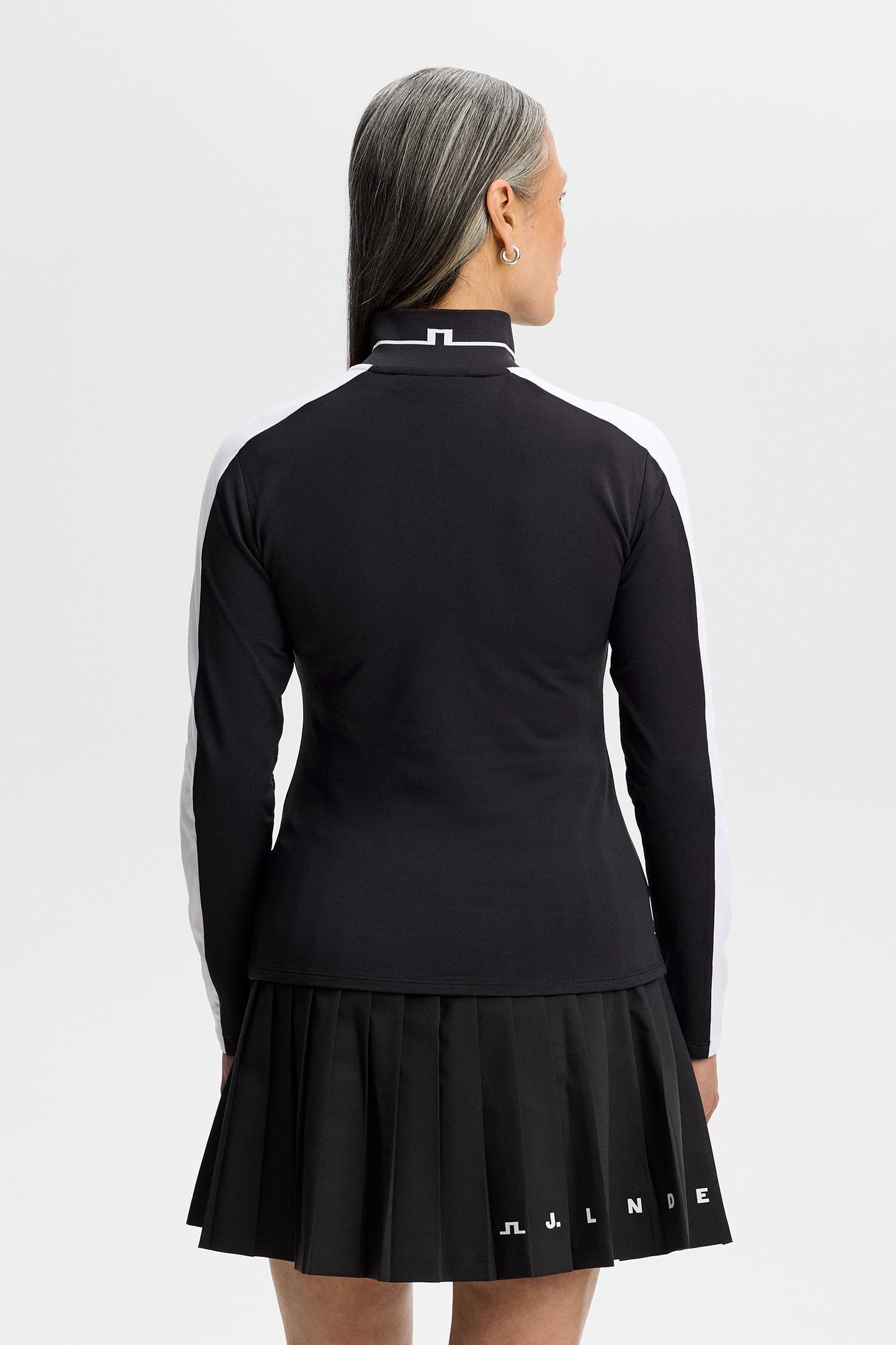 Hertta Long Sleeve Polo in Black by J.Lindeberg