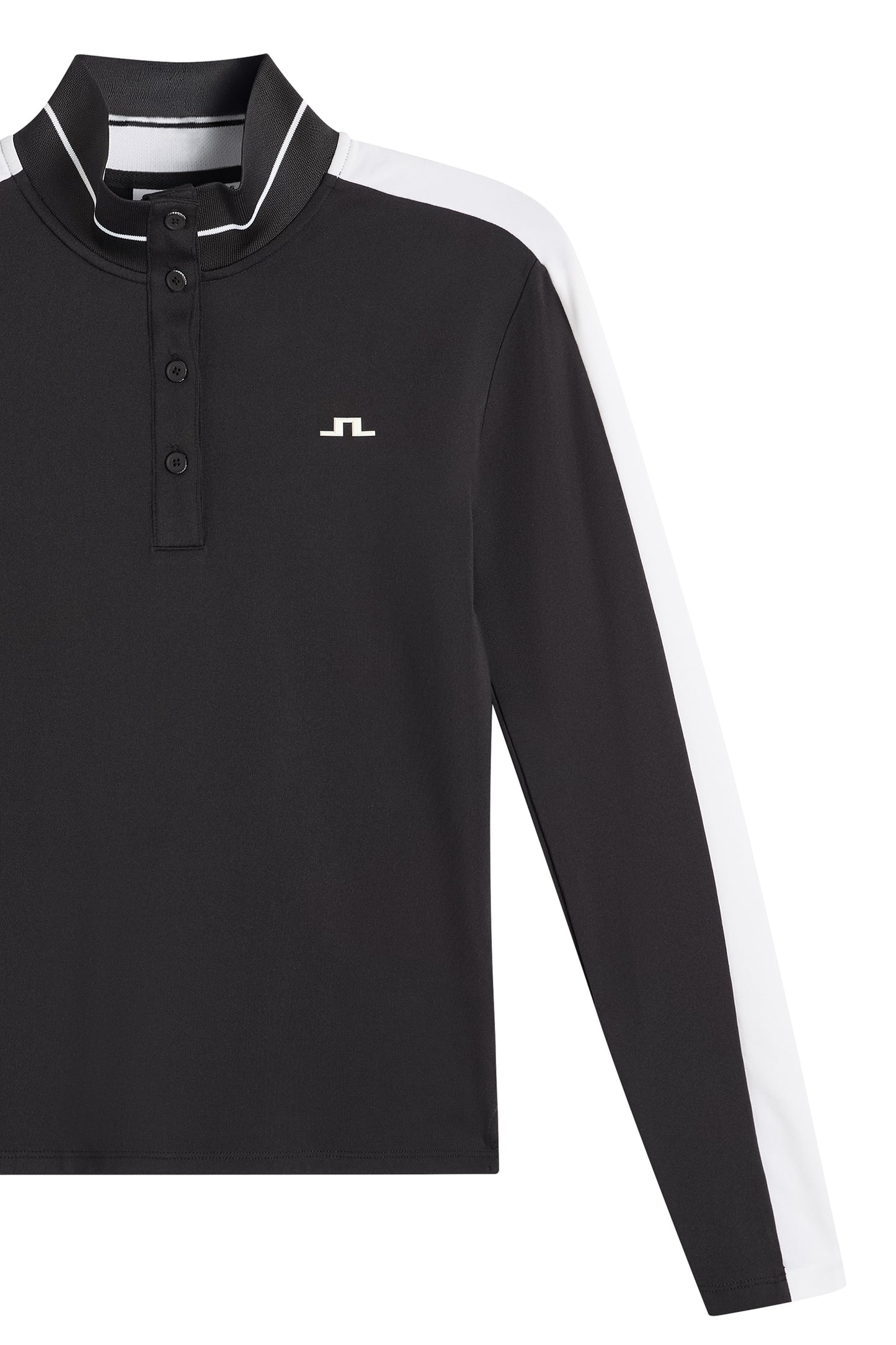 Hertta Long Sleeve Polo in Black by J.Lindeberg