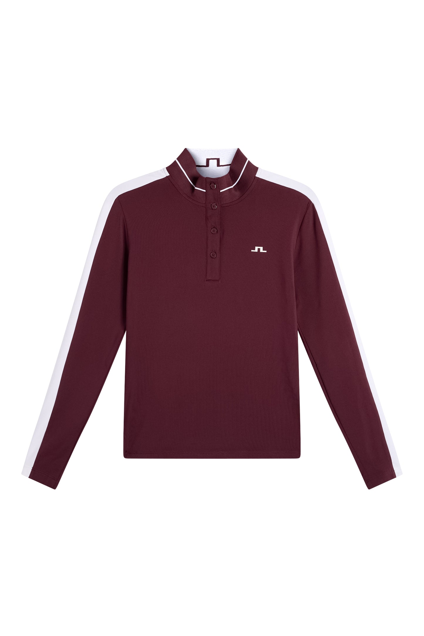 Hertta Long Sleeve Polo in Winetasting by J.Lindeberg