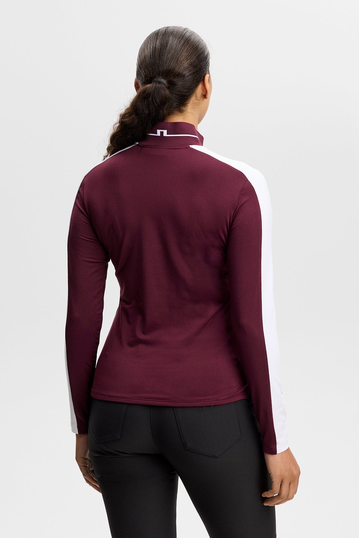 Hertta Long Sleeve Polo in Winetasting by J.Lindeberg