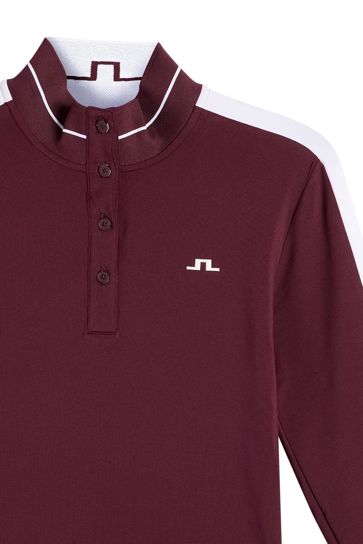 Hertta Long Sleeve Polo in Winetasting by J.Lindeberg