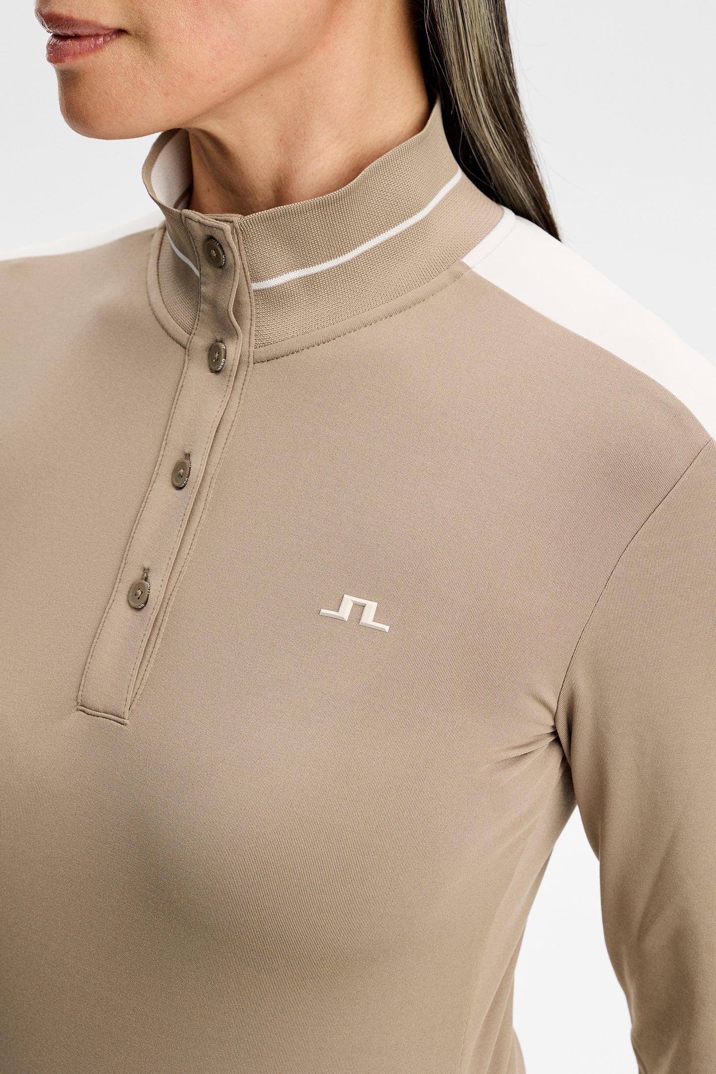 Hertta Long Sleeve Polo in Brindle by J.Lindeberg