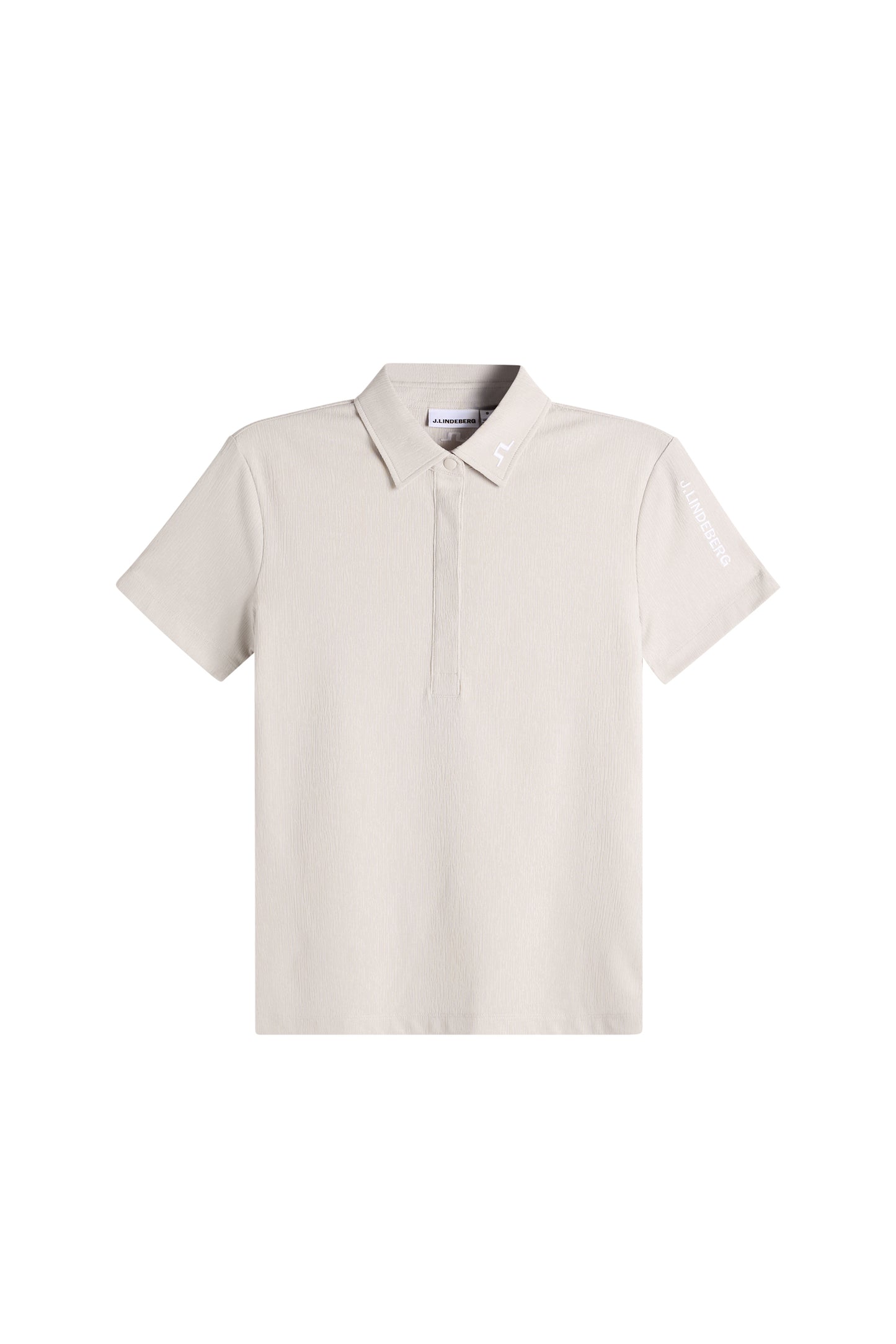 Tour Tech Textured Polo in Moonbeam by J.Lindeberg