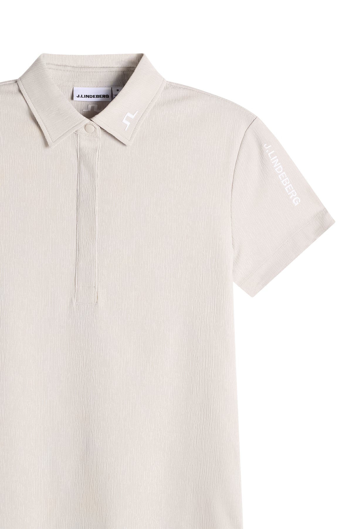 Tour Tech Textured Polo in Moonbeam by J.Lindeberg