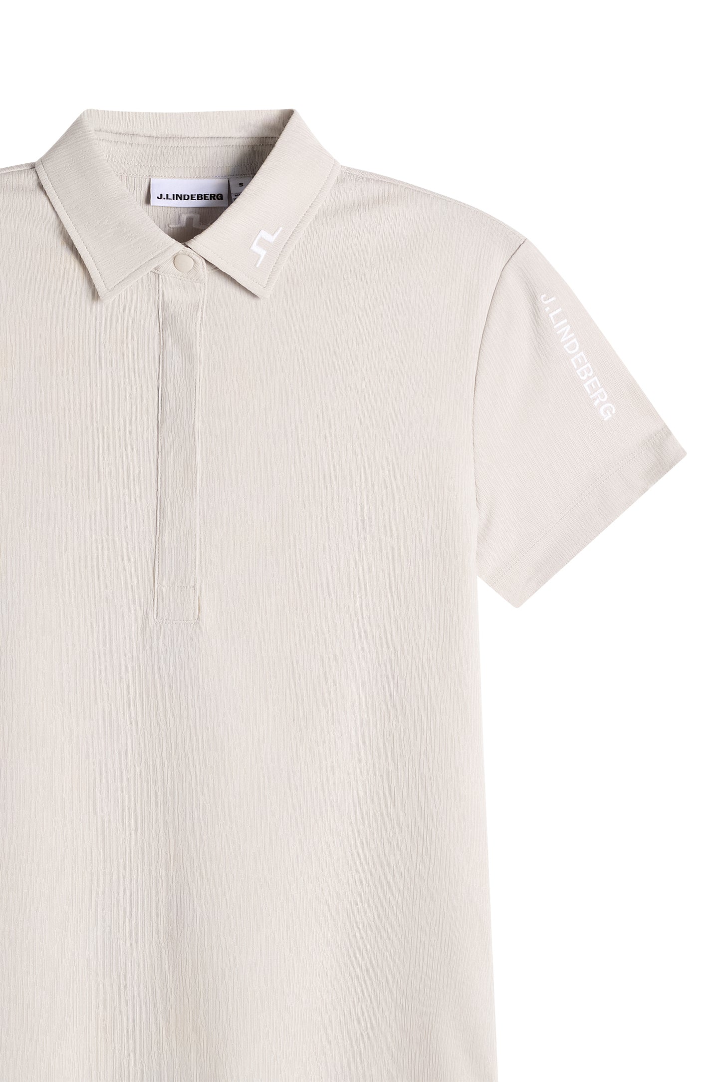 Tour Tech Textured Polo in Moonbeam by J.Lindeberg