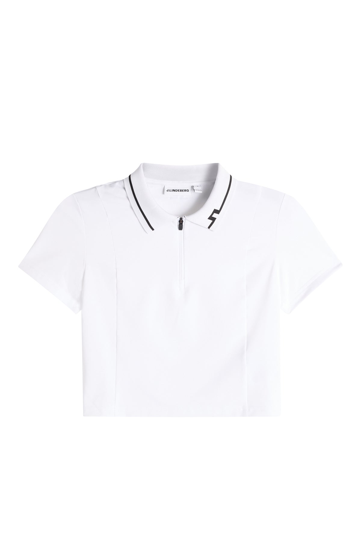 Naomi Cropped Polo in White by J.Lindeberg