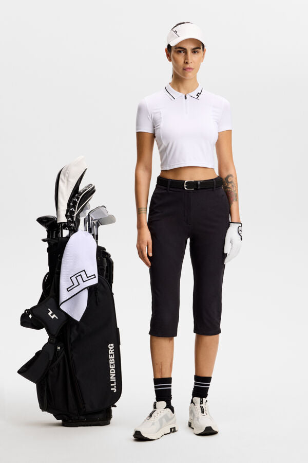 Naomi Cropped Polo / White