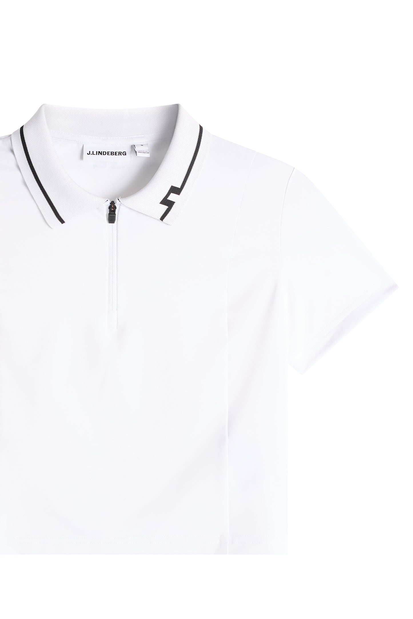 Naomi Cropped Polo in White by J.Lindeberg