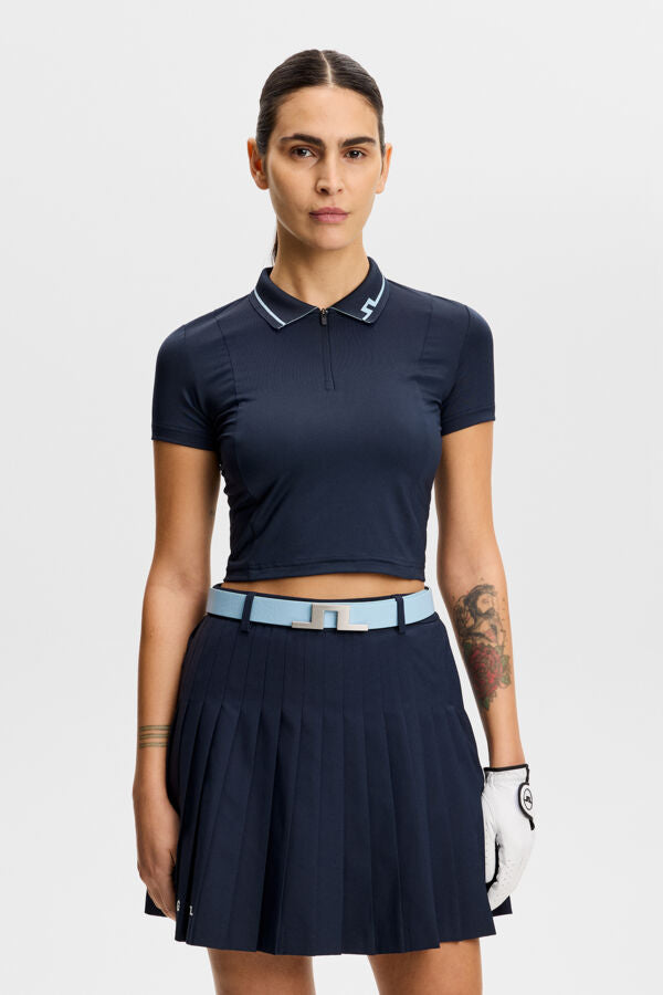 Naomi Cropped Polo / JL Navy