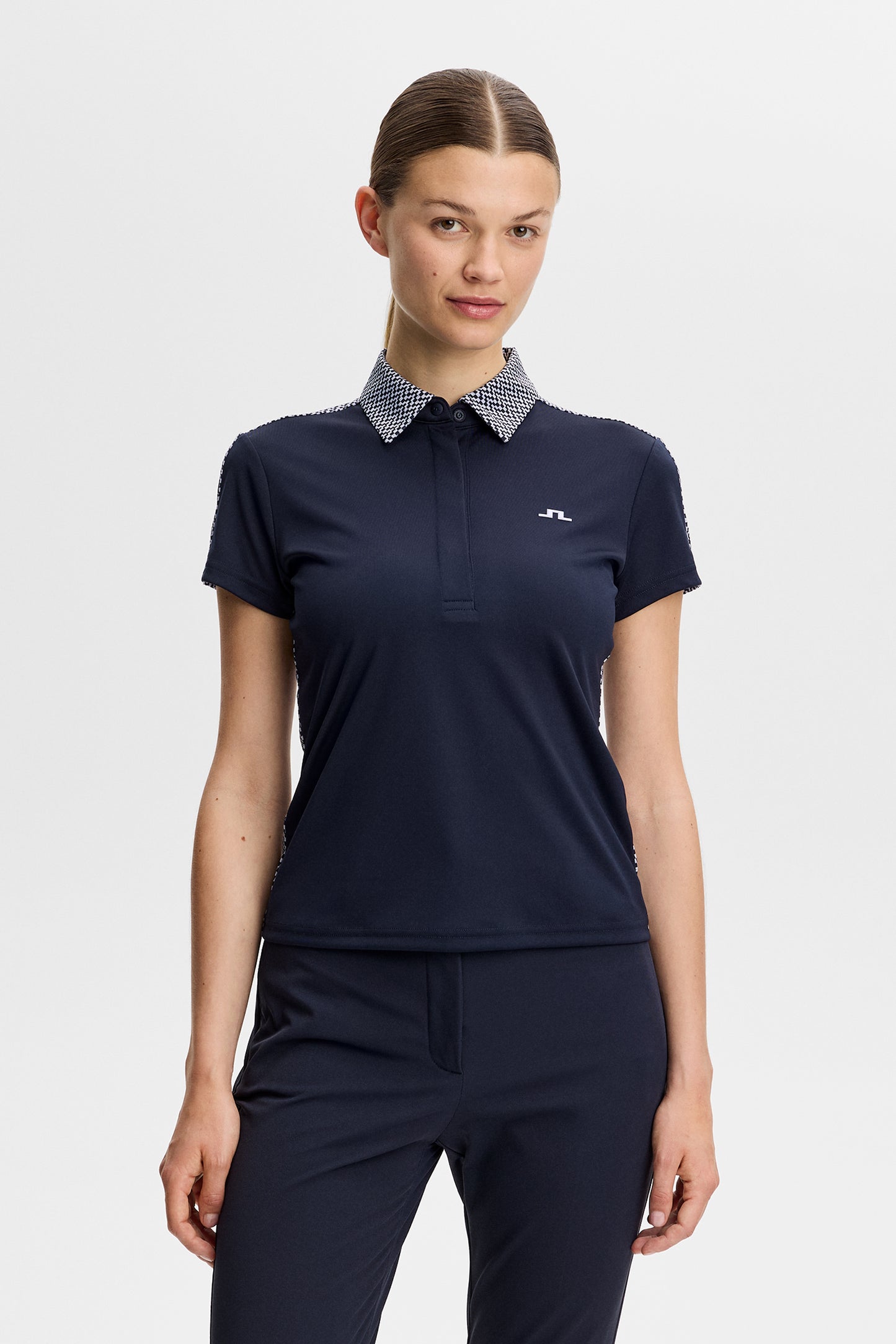Cara Polo Print  in JL Navy by J.Lindeberg