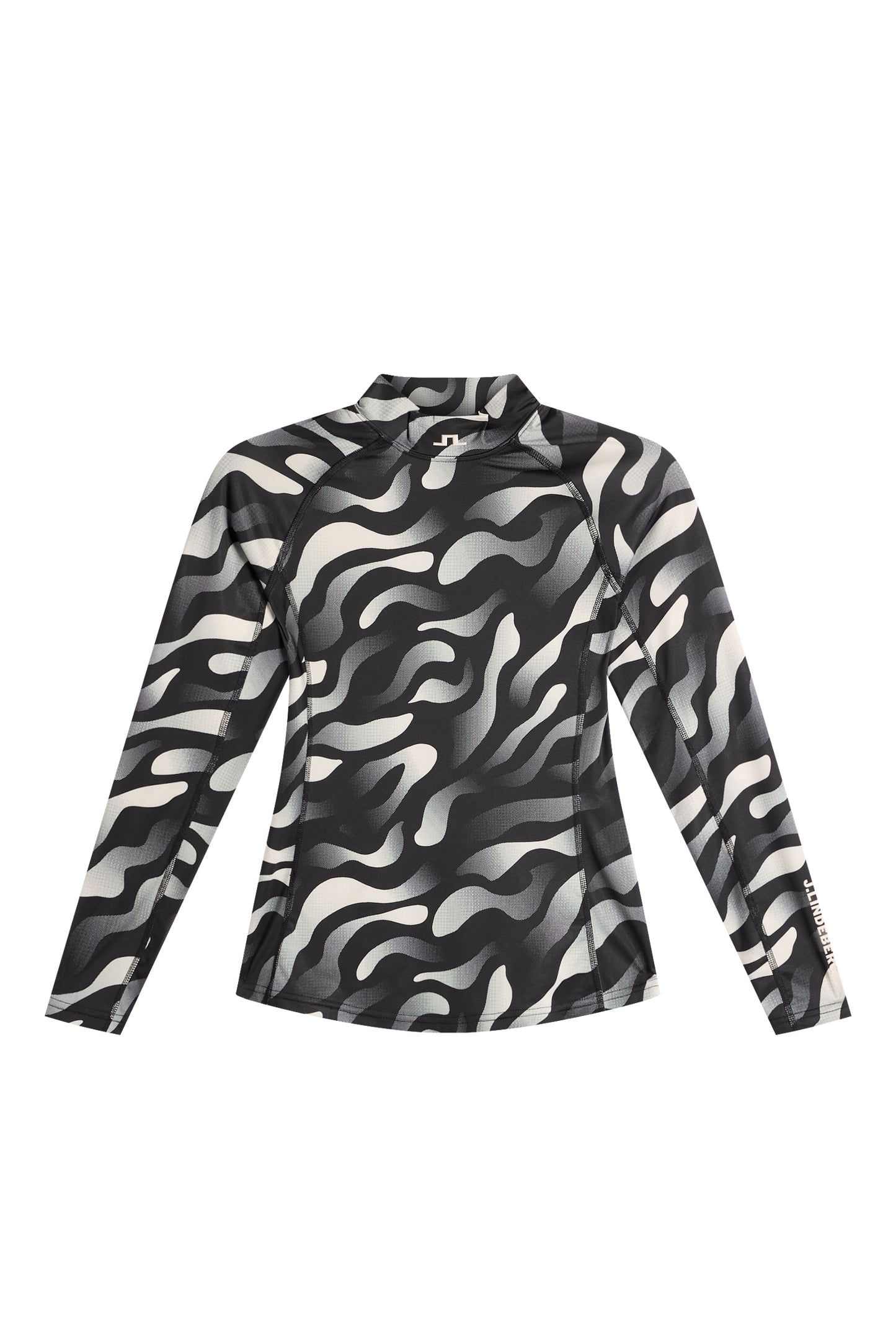 Ella Print Compression Top in Bunker Fade Black Moonbeam M by J.Lindeberg